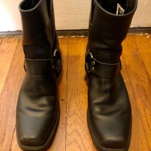 Men’s mid-thigh biker boots